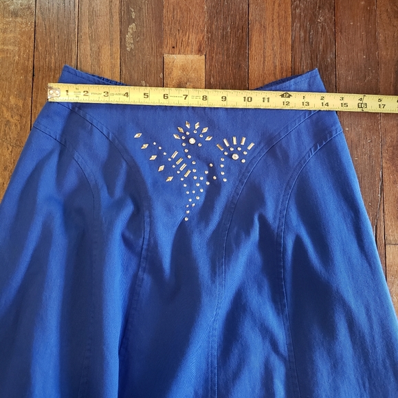 Vintage Royal blue maxi skirt - Picture 5 of 6
